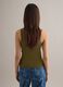 Green stretch cotton regular fit tank top_3
