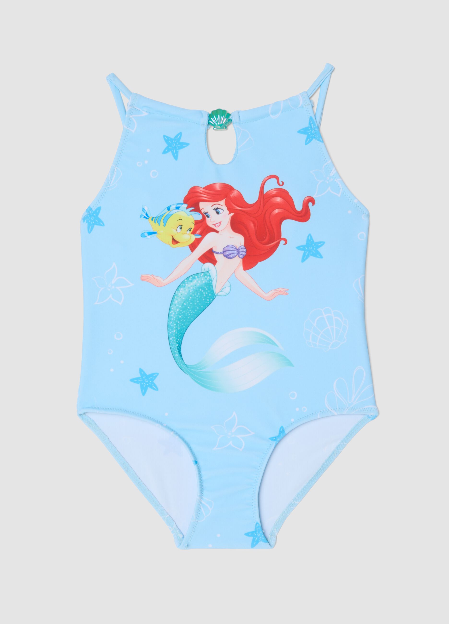 Light blue stretch fabric swimsuit