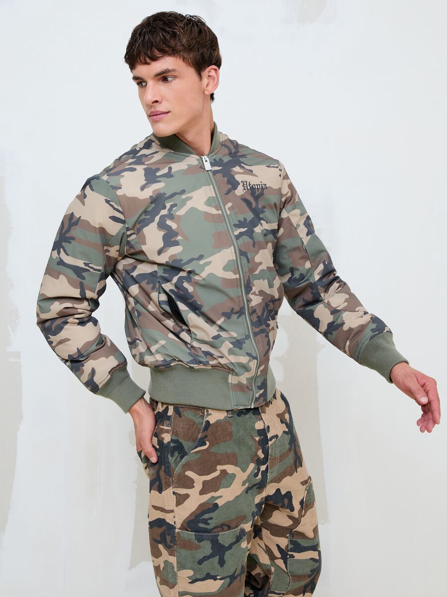 Nylon Camo Bomber Jacket_1