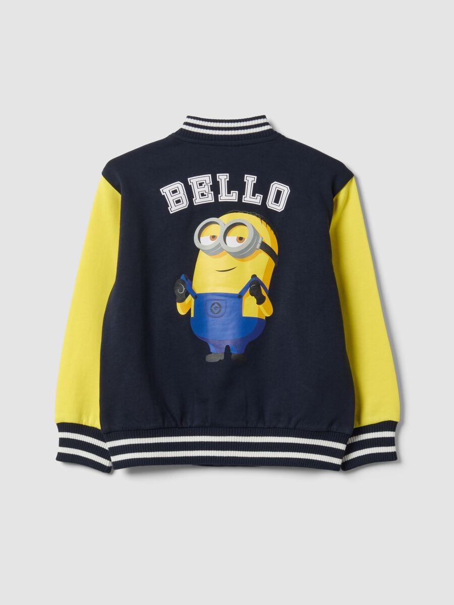 Blaue College-Sweatshirt mit Rundhalsausschnitt aus Baumwollmischung mit Minions-Print f&uuml;r Jungen_1