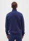 Sweatshirt bleu pour enfants en m&eacute;lange de coton avec zip_2