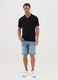 Men&rsquo;s slim-fit light blue denim Bermuda shorts_0