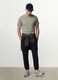 Grey regular-fit short-sleeve pure cotton T-shirt_0