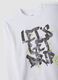 White organic cotton T-shirt with &ldquo;Let&rsquo;s get drip&rdquo; slogan for boys_2
