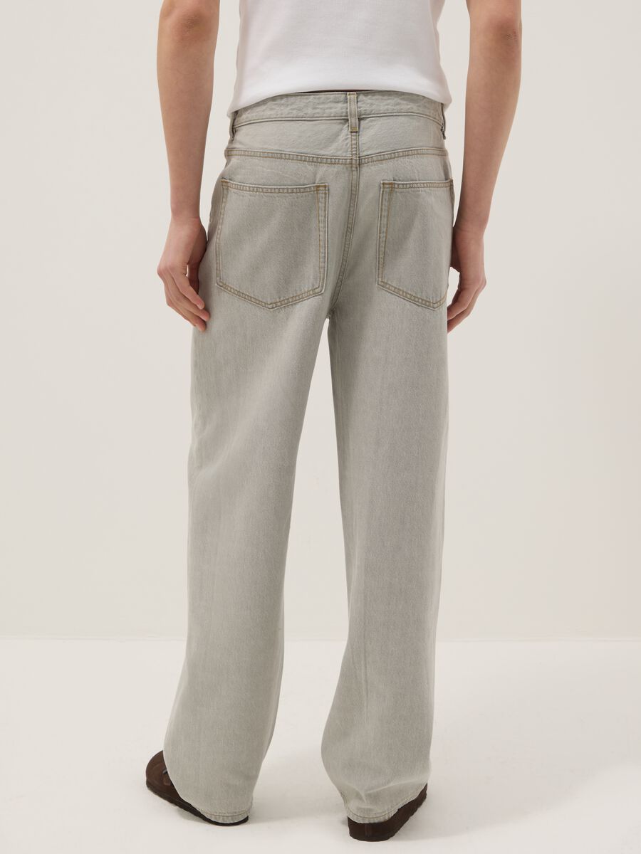 Baggy grey denim pure cotton jeans_2