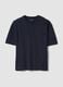 Blue pure cotton regular-fit short-sleeve T-shirt_4