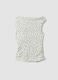White asymmetric one-shoulder slim-fit polka-dot stretch viscose top_5