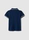 Kid's regular fit blue short sleeve pure cotton polo shirt_1