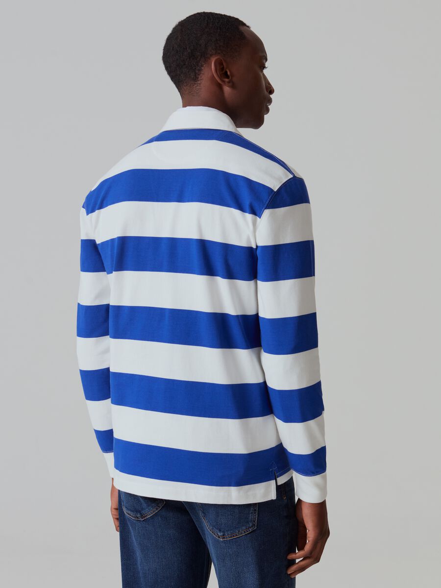 Striped polo shirt with long sleeves_2