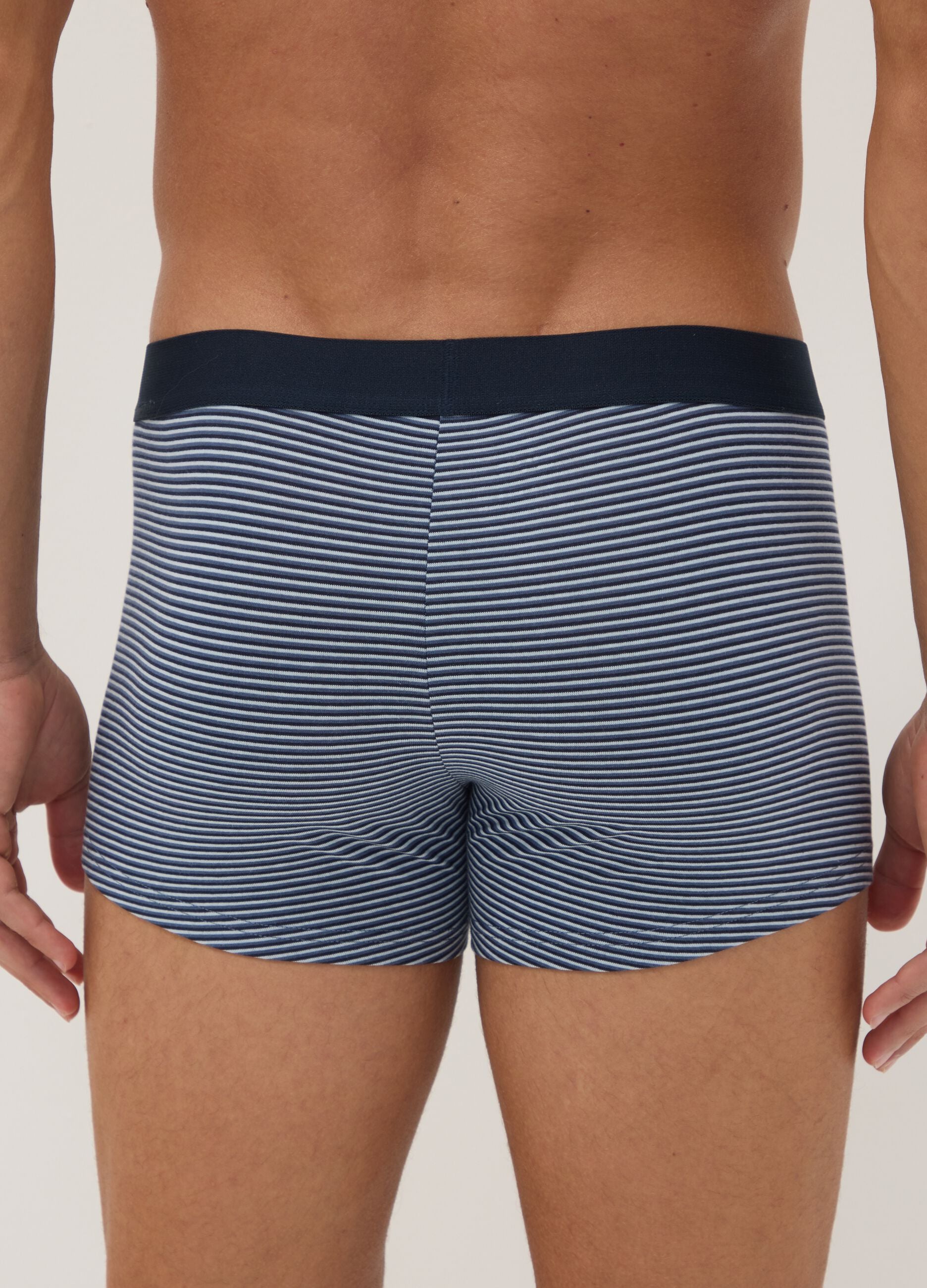 Three-pack of multicolour striped organic stretch-cotton boxers