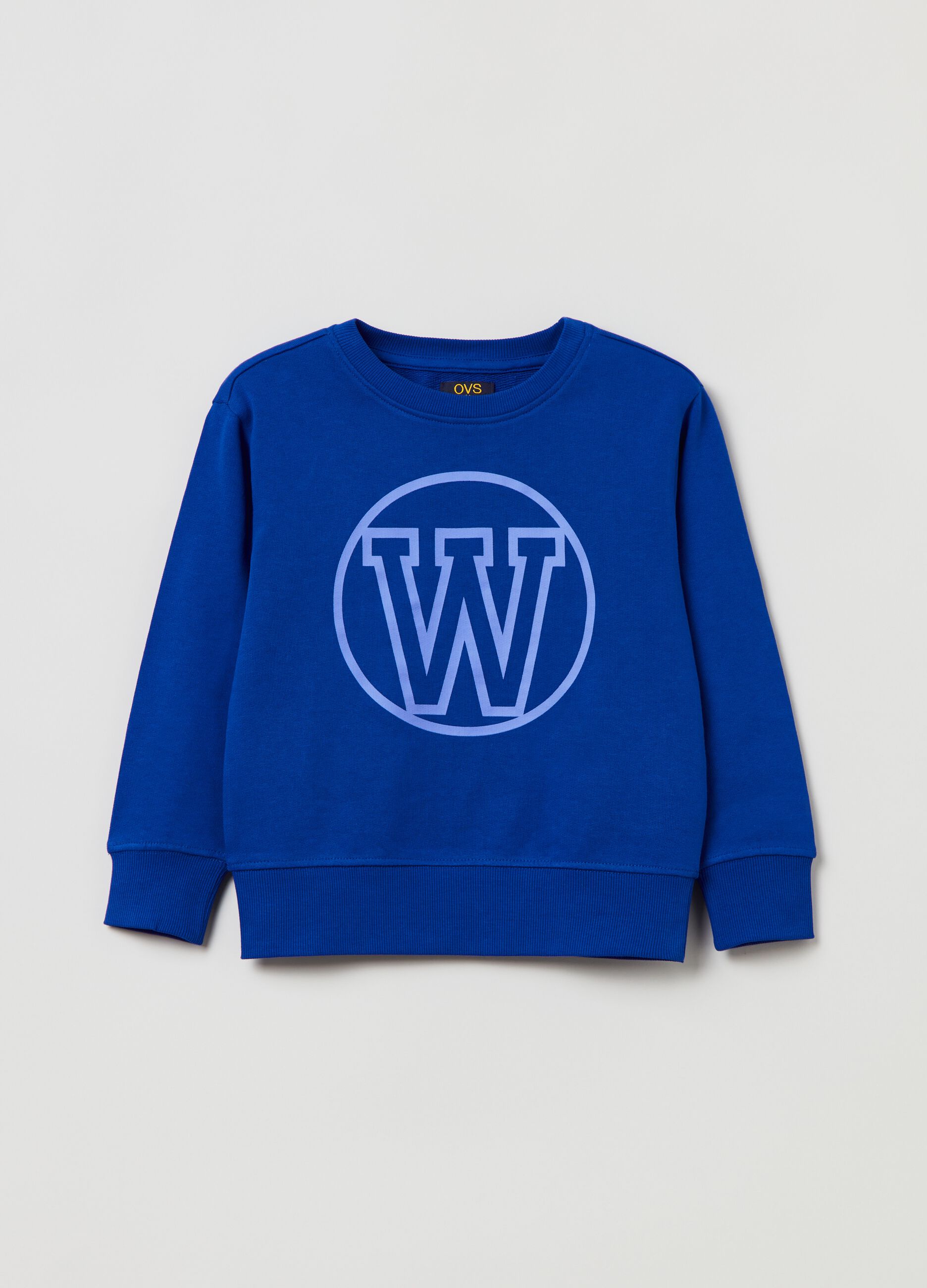 French terry sweatshirt with lettering print