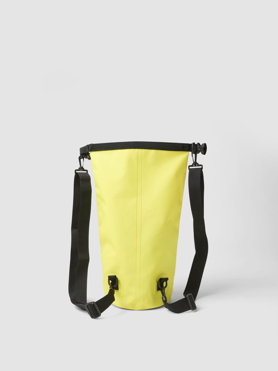 Gelbe wasserdichte Tasche mit Haifisch-Print_1