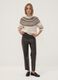 Leggings marroni slim fit con vita regular ed elastico_0