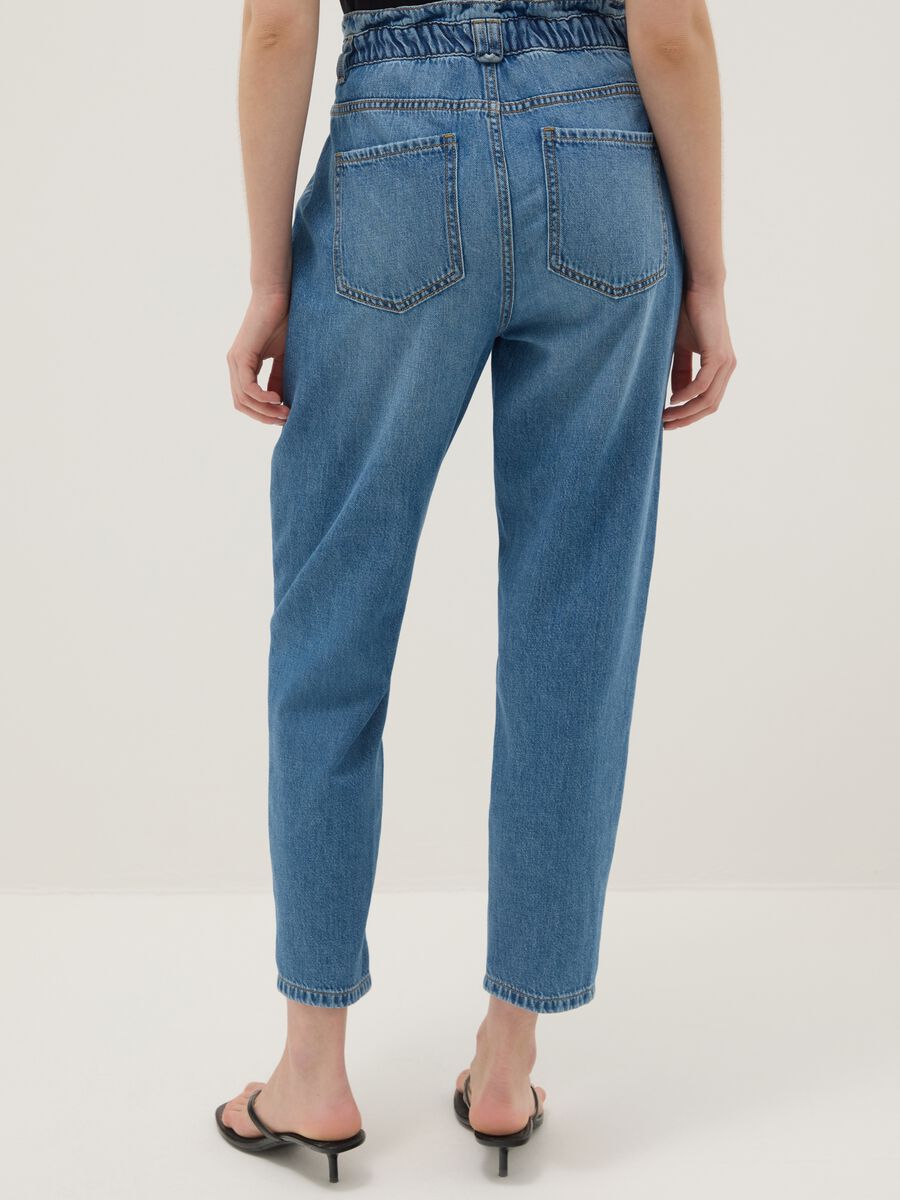 Blue Pure Cotton Baggy Trousers_2