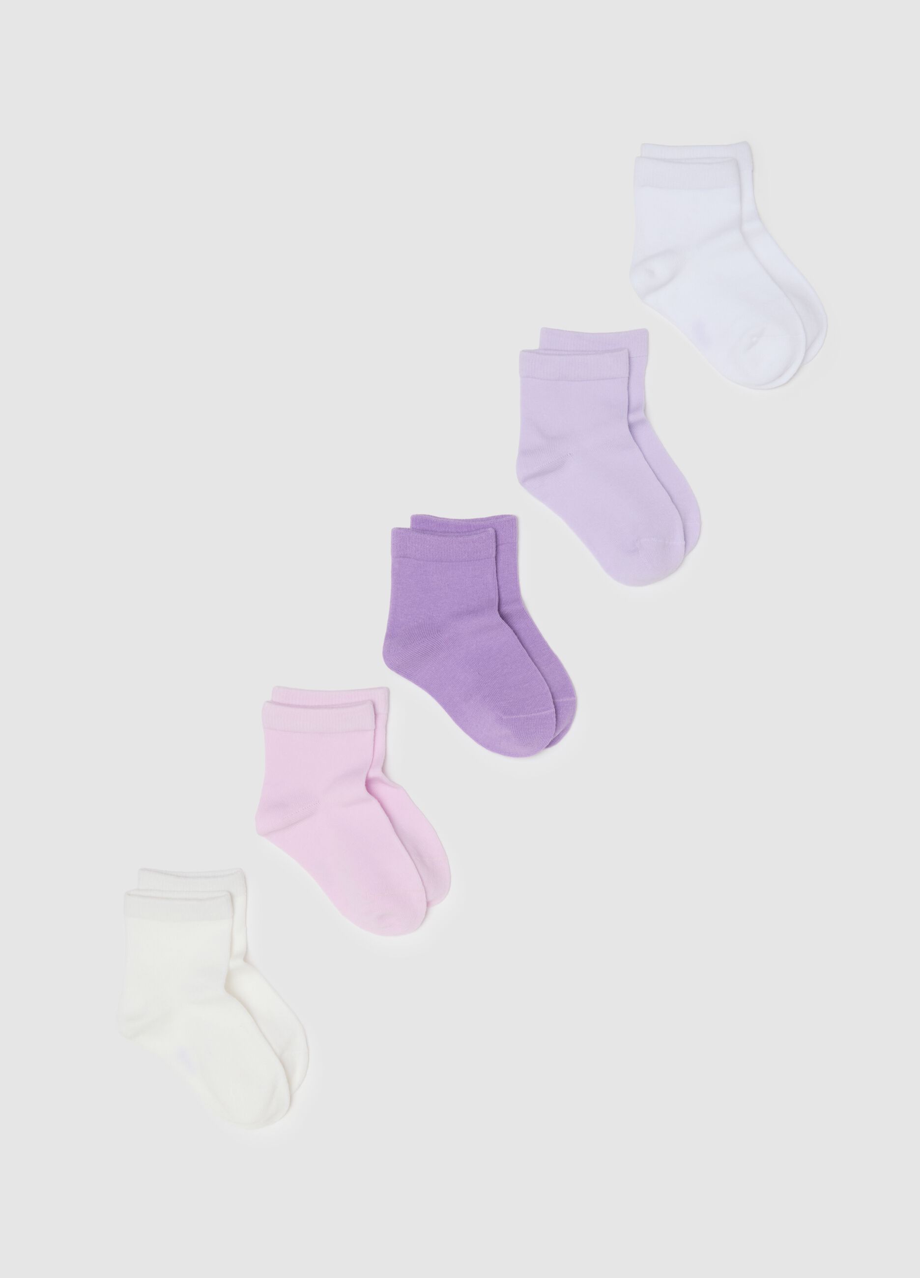 Multipack kurze bunte Baumwollmischung Socken f&uuml;r M&auml;dchen Regular Fit