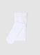 Comfortable white stretchy tights for girls_0