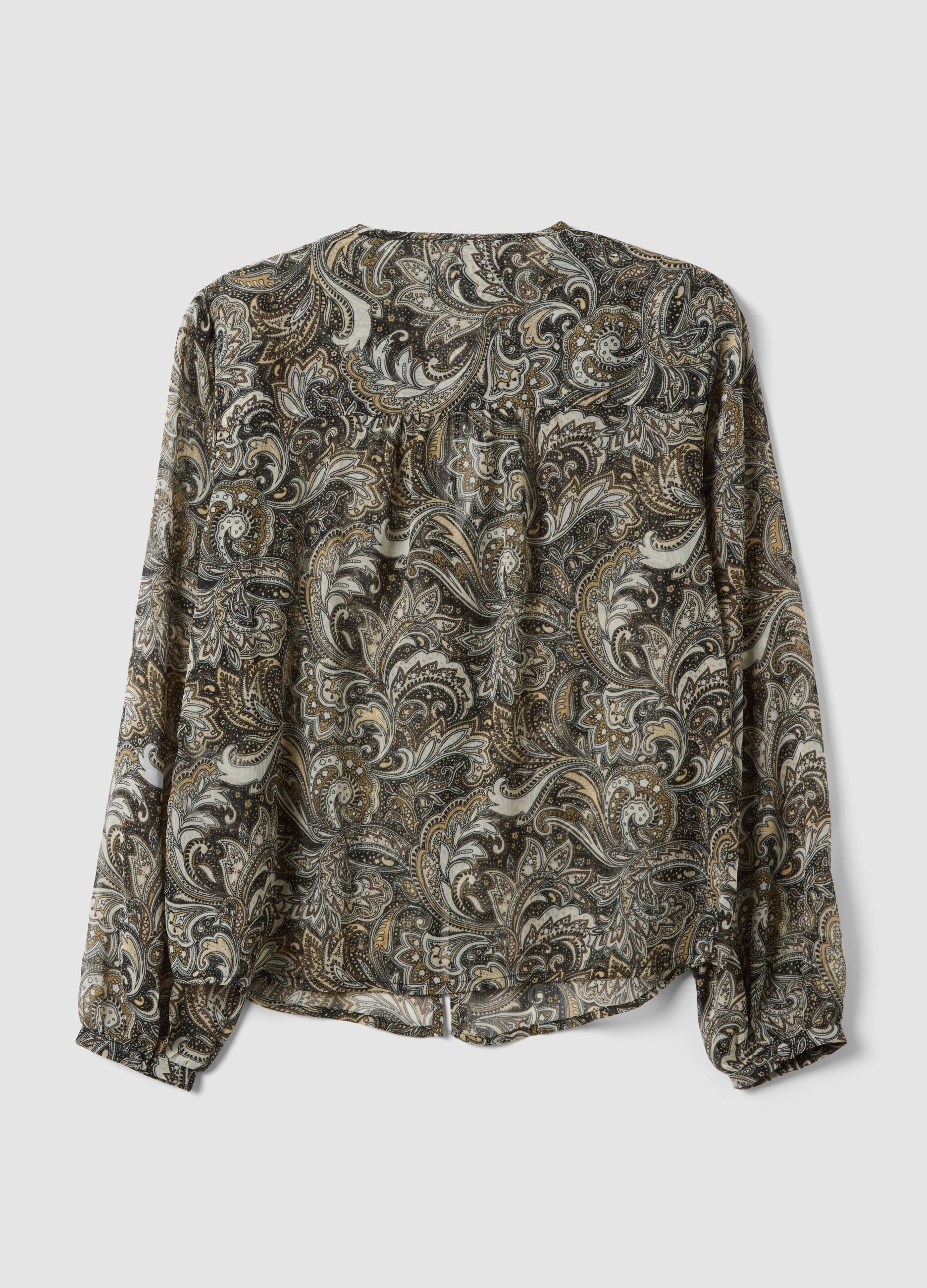 Multicolour paisley-print long-sleeve shirt