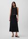 Long linen-blend skirt_0