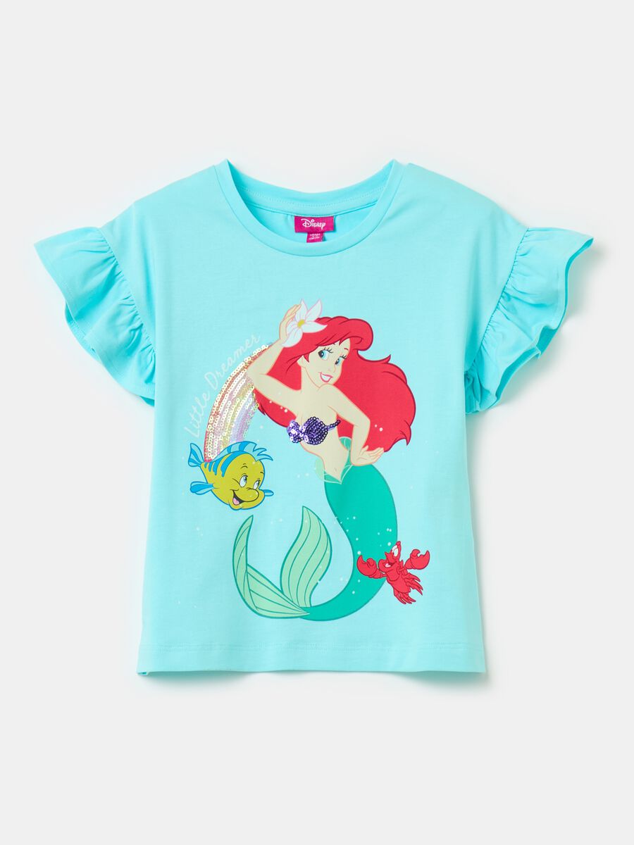 T-shirt with The Little Mermaid print and sequins_0