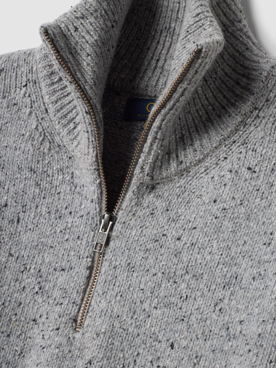 Grey cotton-wool blend half-zip jumper_5