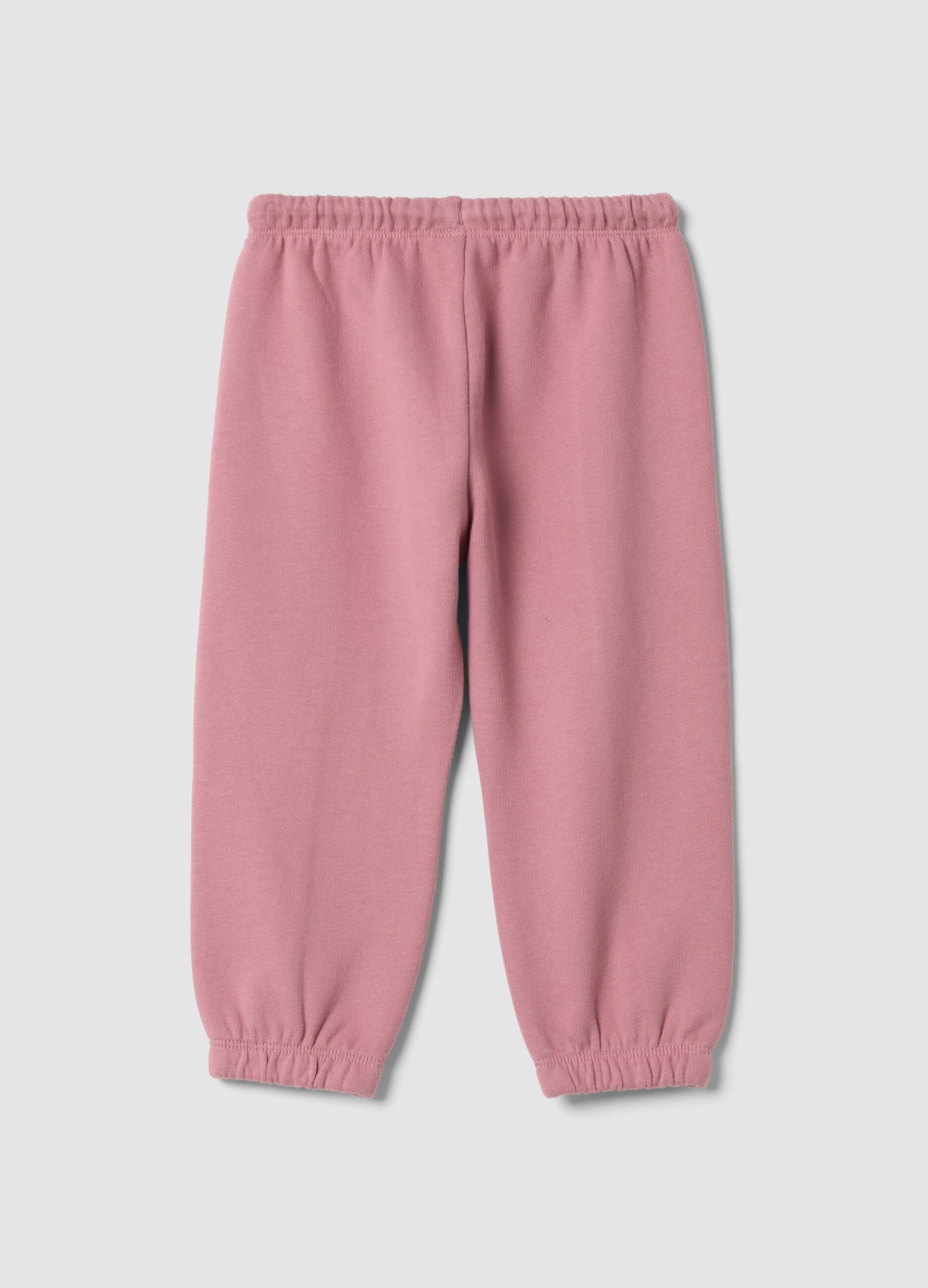 Pantaloni jogger viola in puro cotone