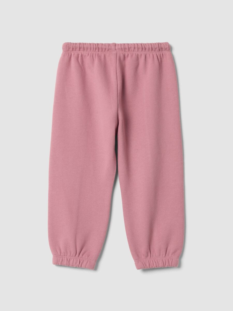 Pantaloni jogger viola in puro cotone_1