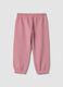 Pantaloni jogger viola in puro cotone_1