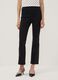 Black flared stretch viscose leggings_1