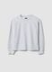 Girls&rsquo; grey 100% cotton sweatshirt with star, relaxed fit_0