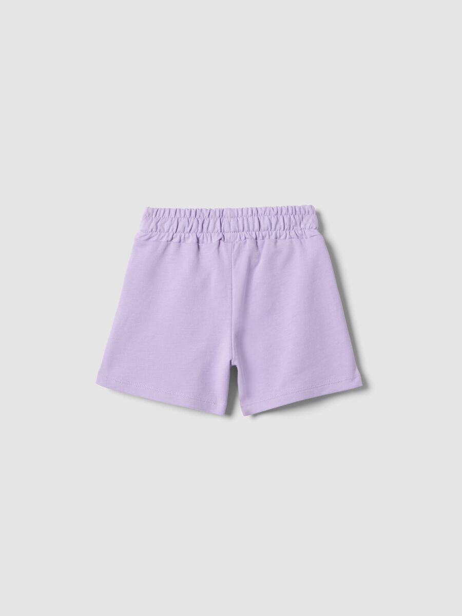 Girls' pure cotton purple shorts - regular fit_1