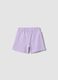 Girls' pure cotton purple shorts - regular fit_1