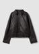 Brown padded viscose-blend jacket with zip and oversized fit_0