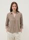 Brown striped linen-viscose blend shirt_2