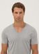 Grey Supima cotton regular-fit V-neck T-shirt_1