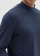 Blue regular fit pure cotton sweater_3
