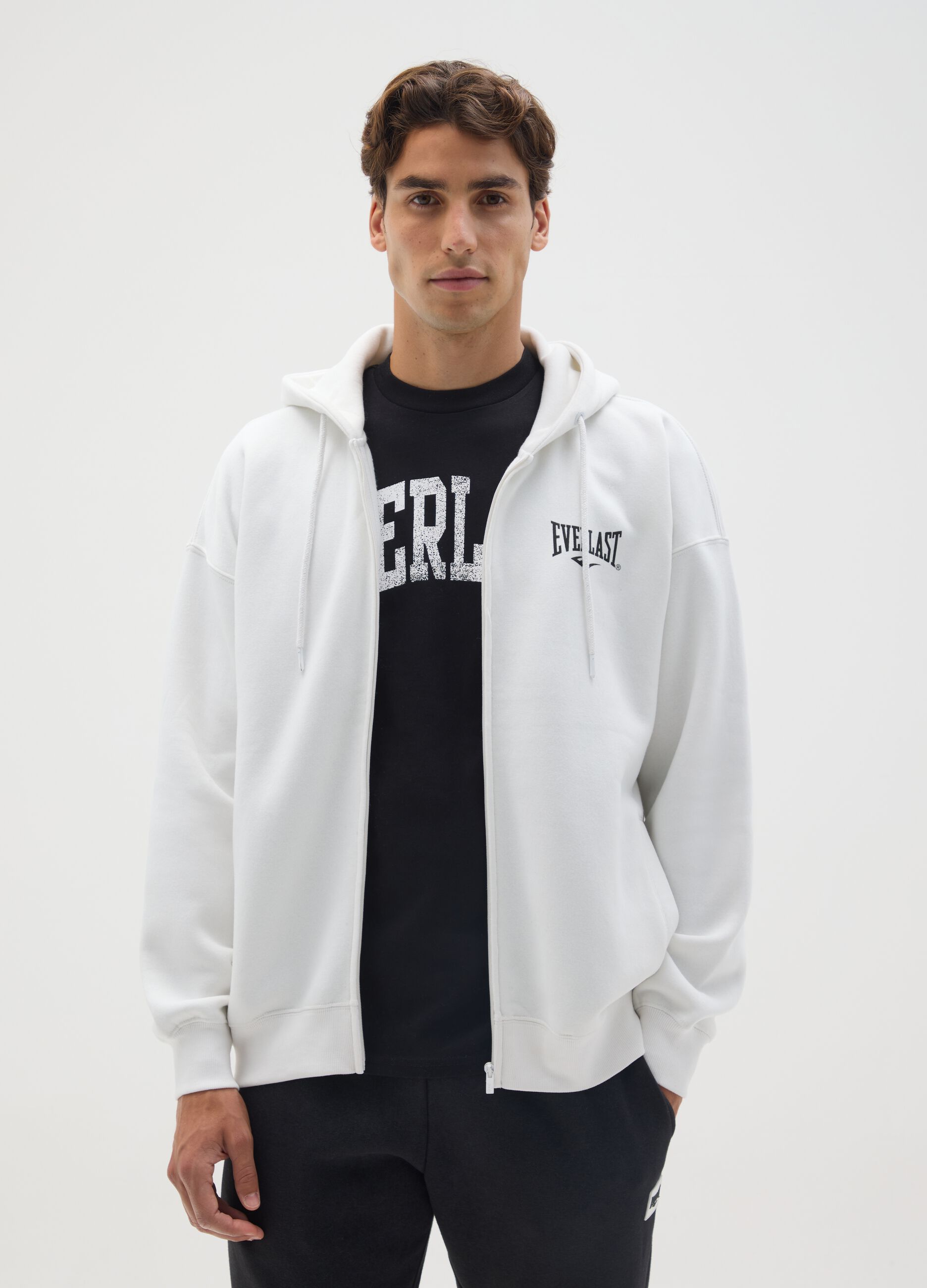 White Cotton Blend Sweatshirt