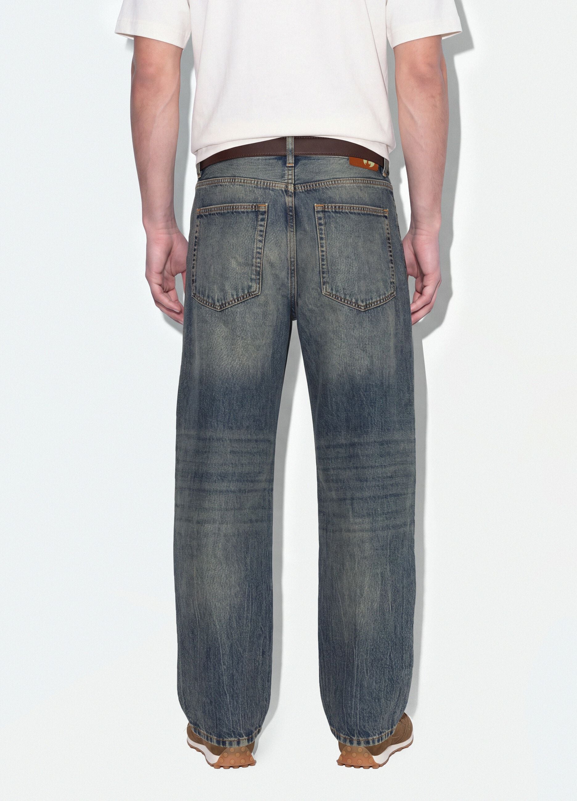 Pure cotton denim jeans &ndash; baggy fit