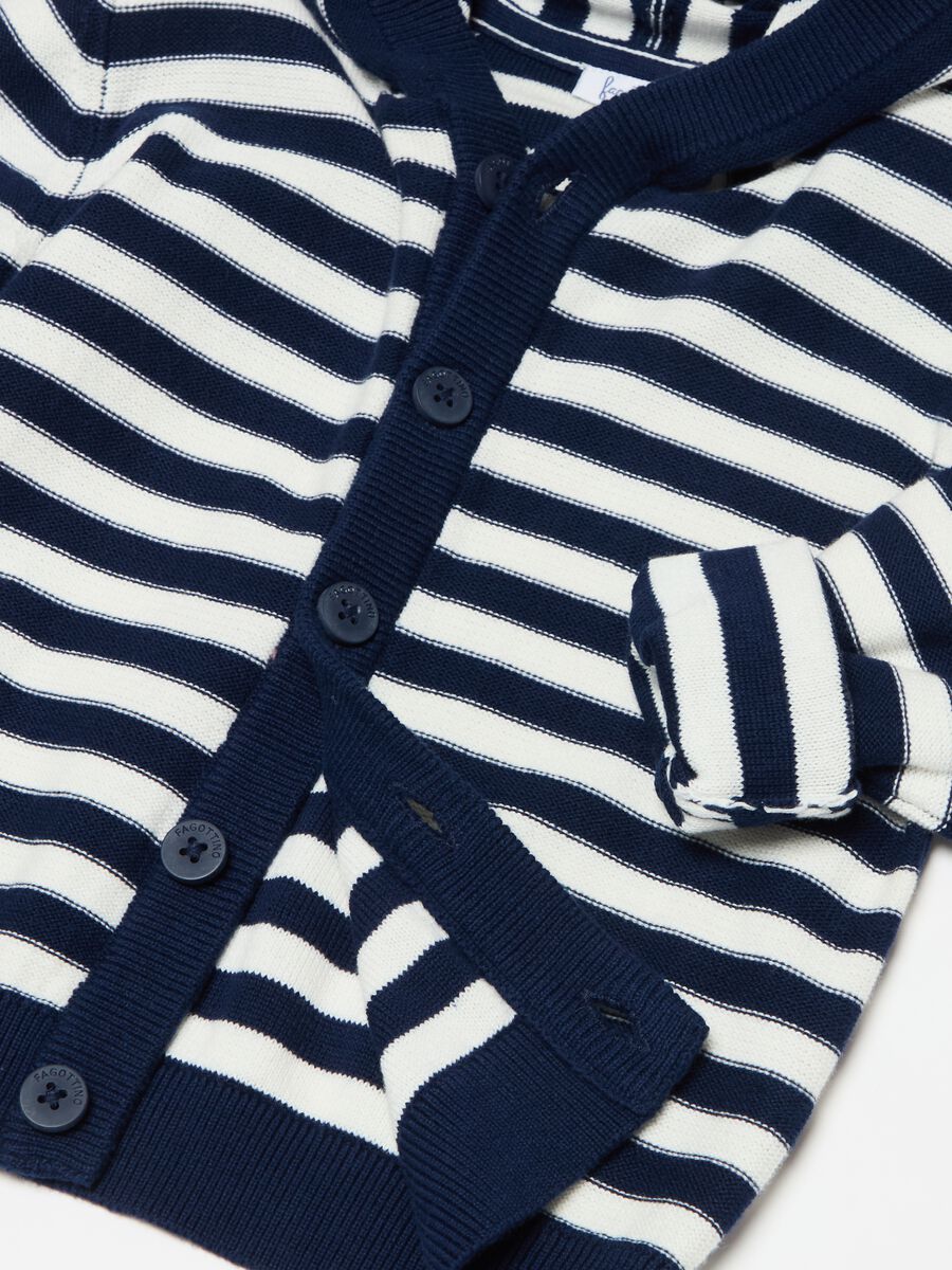 Striped cotton cardigan with hood_2