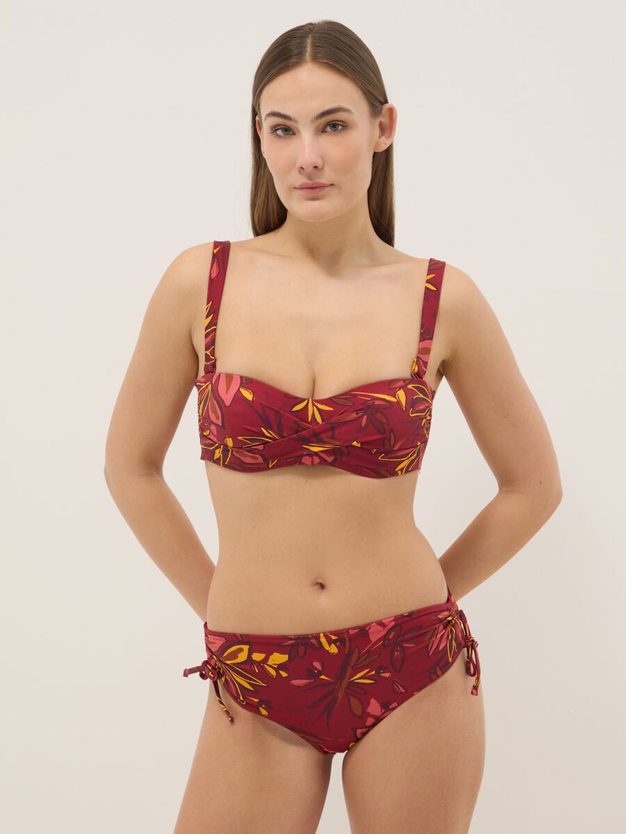 Mehrfarbige Stretch-Badehose mit Blumenprint_0