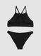Black textured stretch-fabric bikini_1