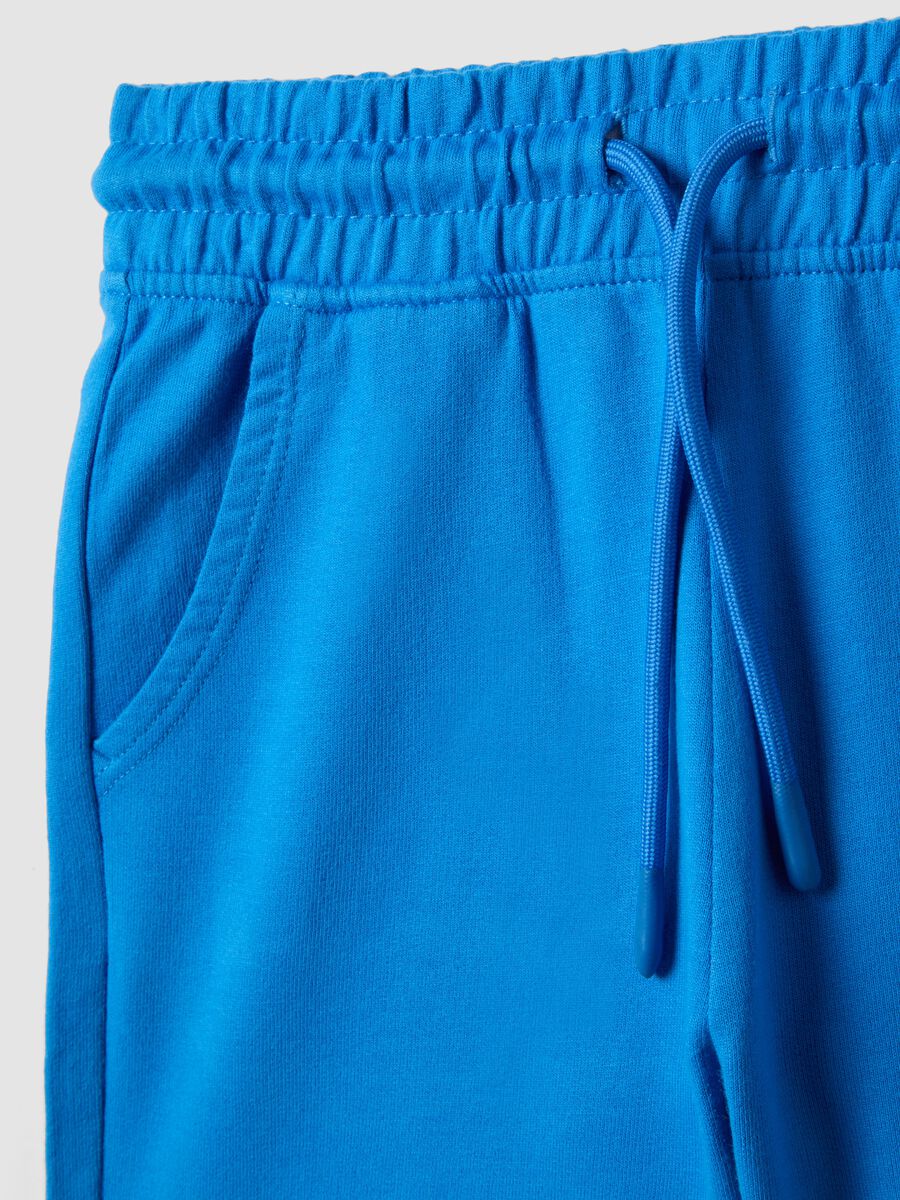 Boys&rsquo; blue pure cotton shorts, regular fit_2