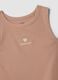 Brown pure organic cotton pyjamas with sleeveless top and printed trousers_6