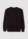 Maglia marrone in puro cashmere a costine regular fit_2