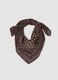 Brown polka-dot scarf in modal and silk blend_0