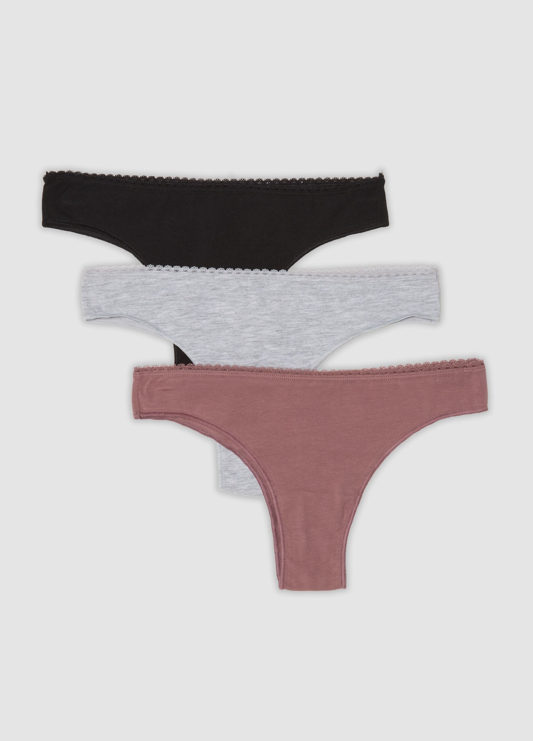 Tripack slip brasiliane multicolor in cotone jersey organico elasticizzato