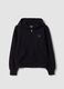 Schwarzer Hoodie aus reiner Bio-Baumwolle mit Stern f&uuml;r M&auml;dchen_0