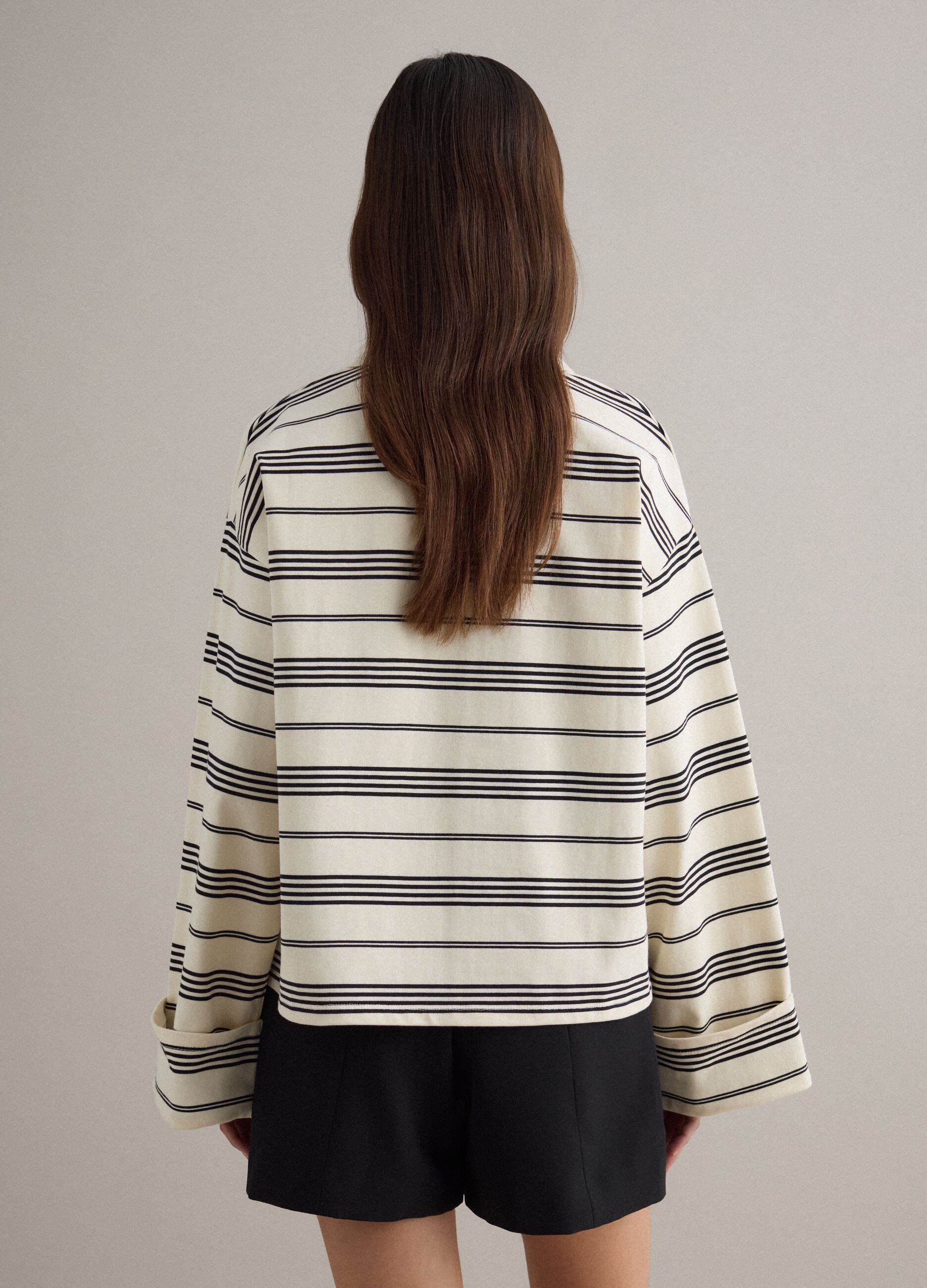 Regular fit multicolour striped pure cotton polo