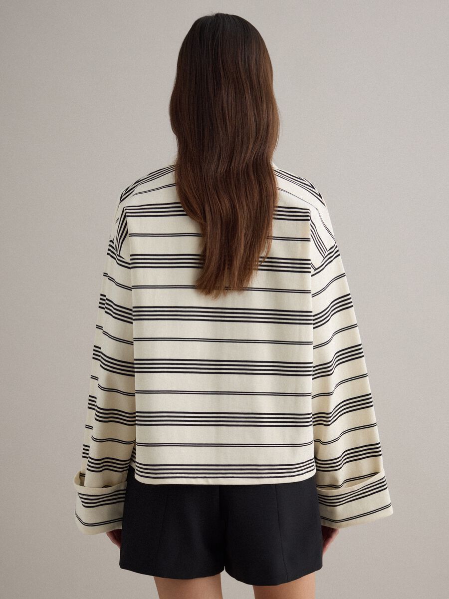 Mehrfarbig gestreiftes Polohemd aus reiner Baumwolle im Regular Fit_4