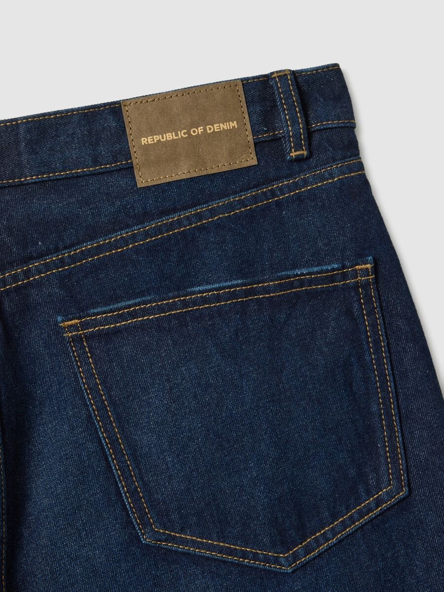 Blue Regular Fit Pure Cotton Jeans_5