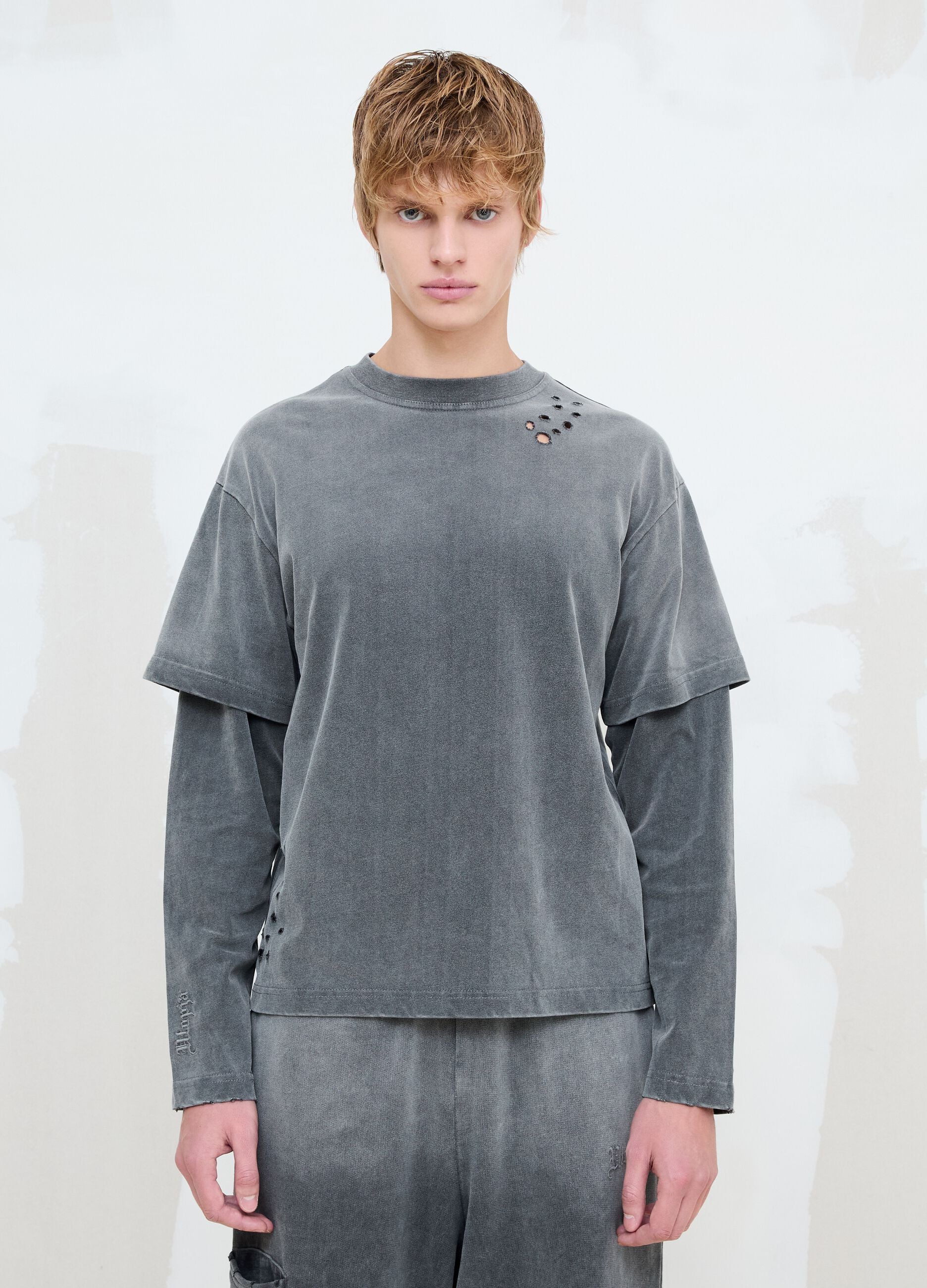 Double Longsleeve Sunfaded Grey